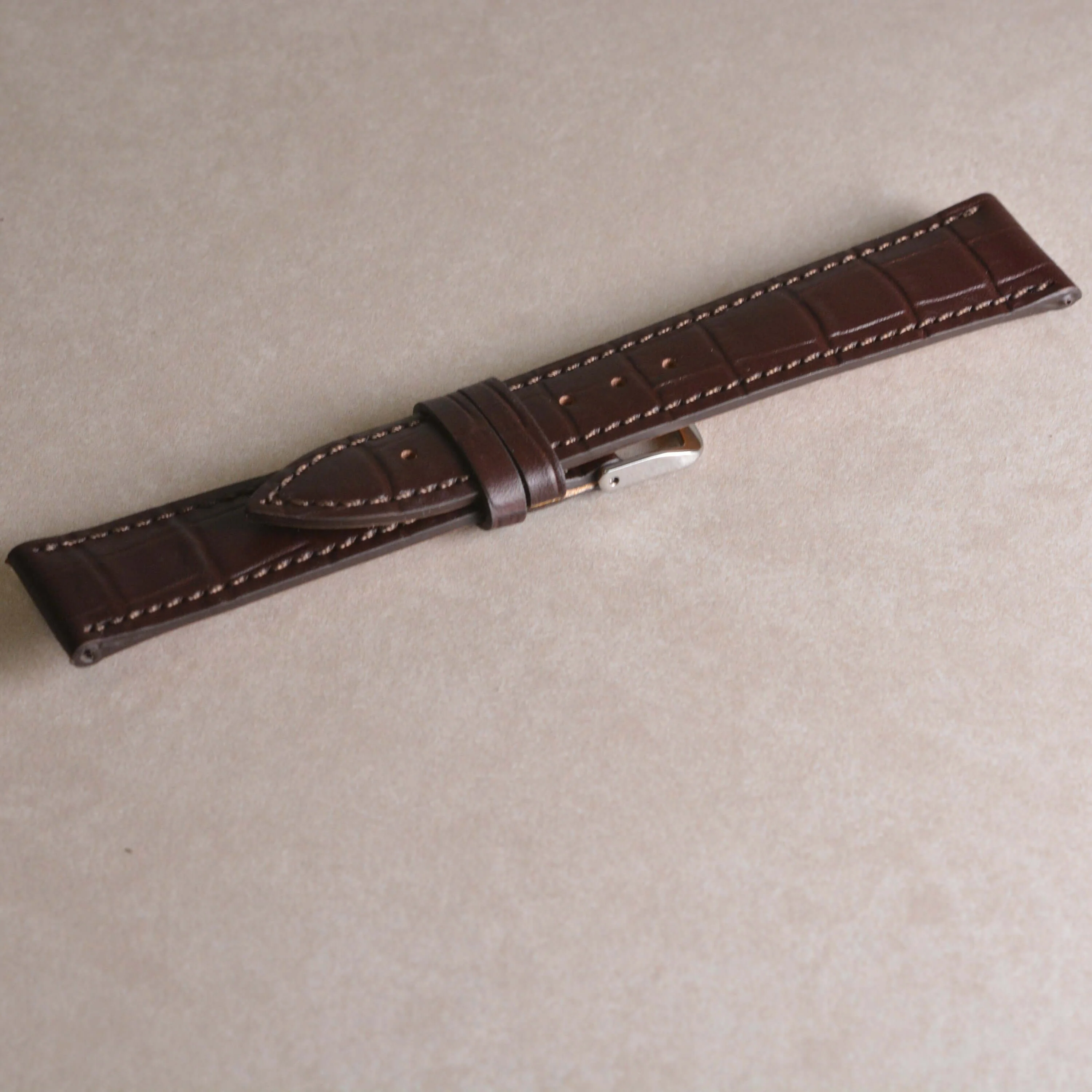 21mm Krokoprägung Schokoladenbraun