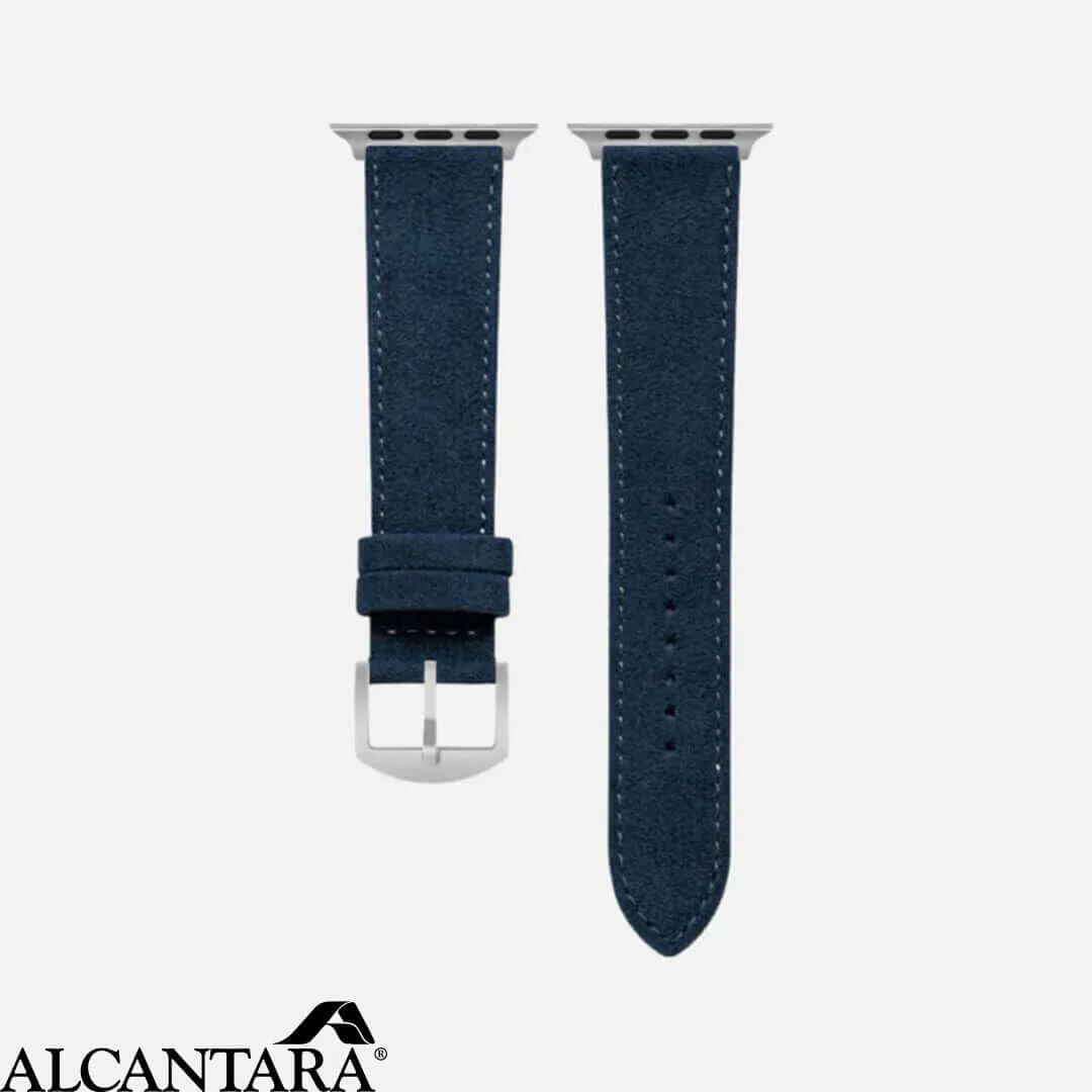 Alcantara – Apple Watch Armband in Blau