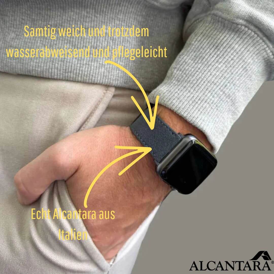 Alcantara – Apple Watch Armband in Dunkelgrau - Image 6