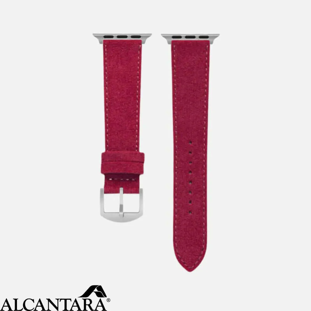 Alcantara – Apple Watch Armband in Rot
