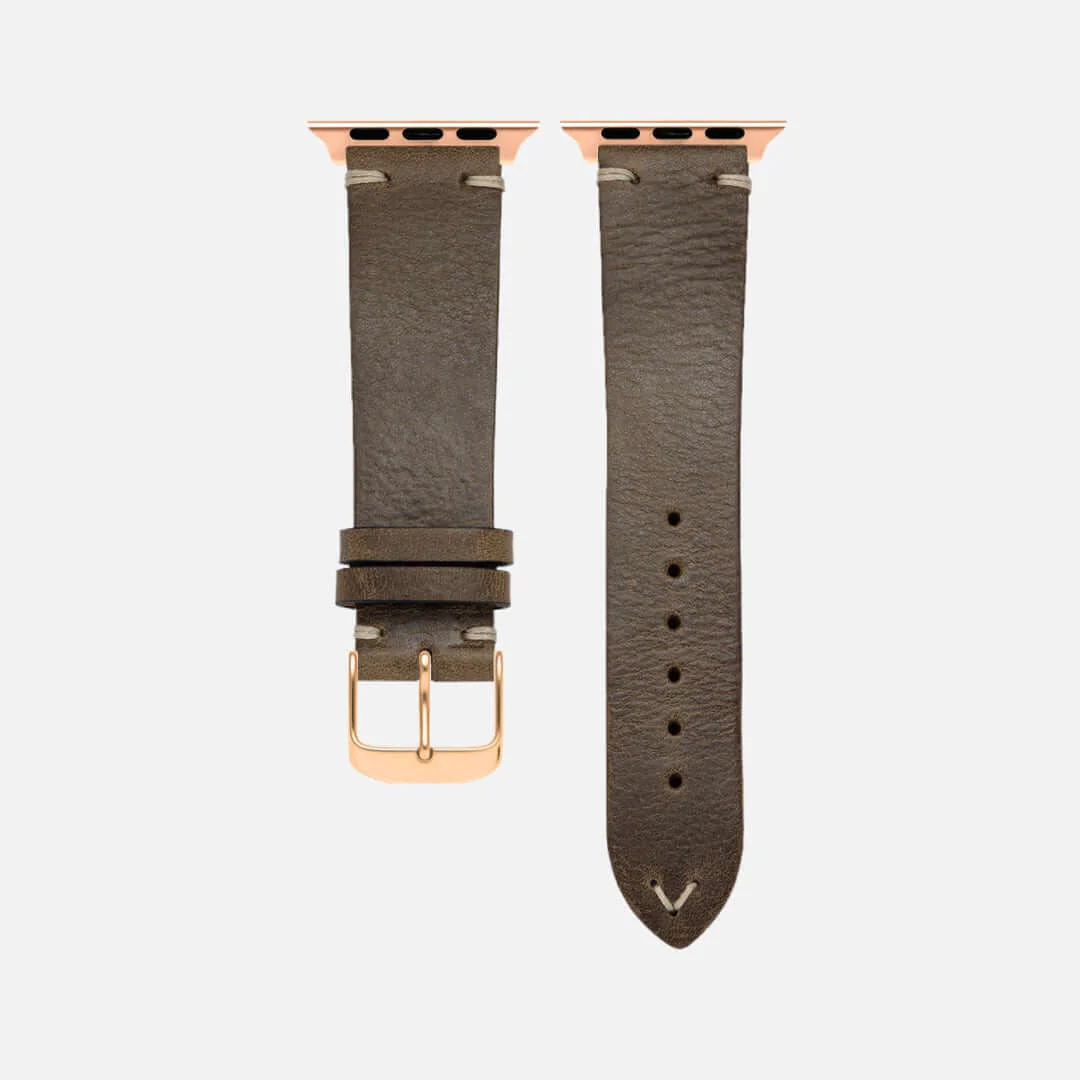 Hunter Apple Watch Armband Leder Olive - Image 8