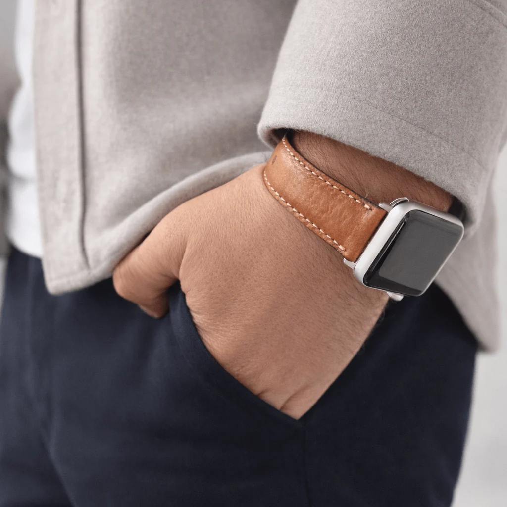 Apple Watch Lederarmband Casablanca – Hellbraun - Image 3