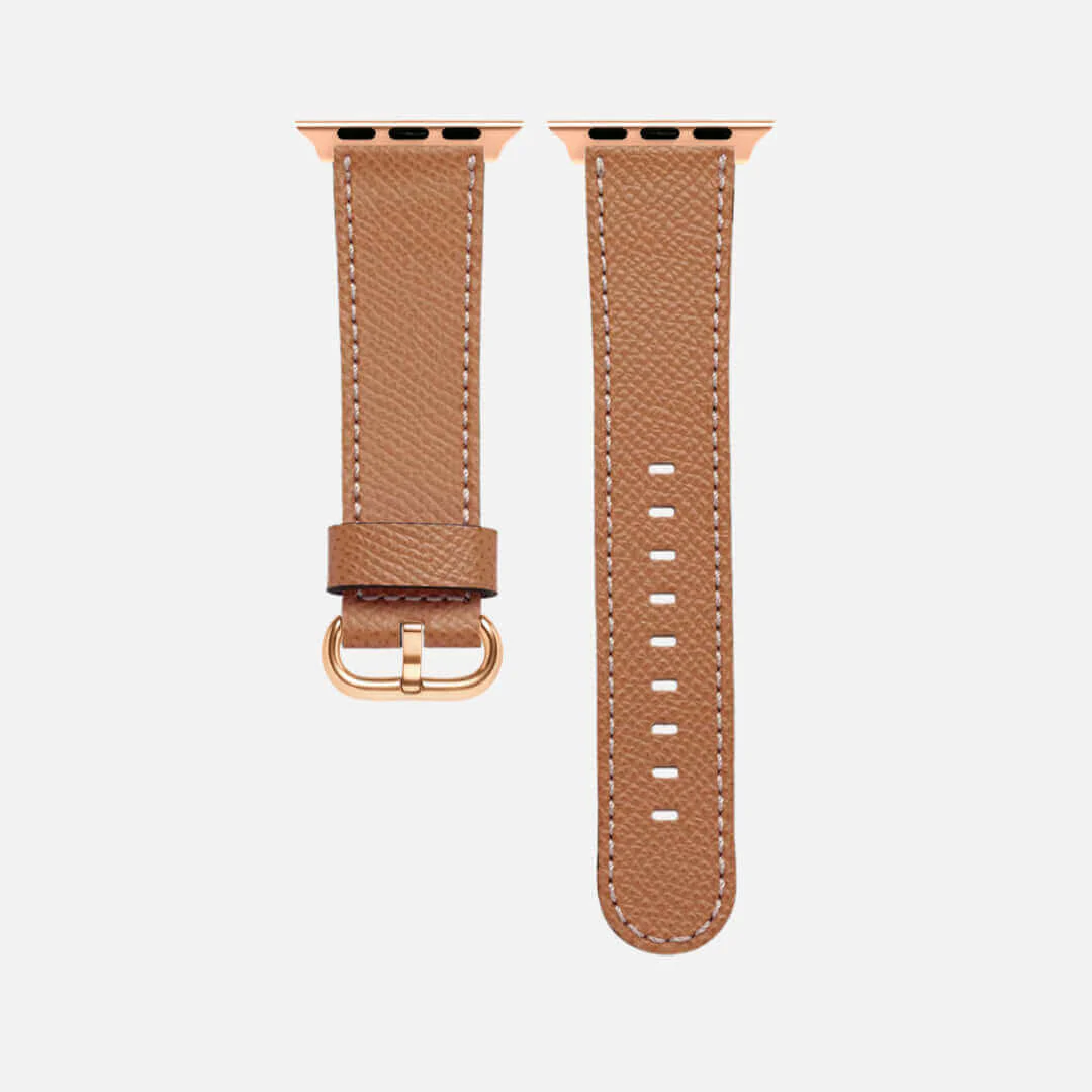 Luxuriöses Apple Watch Lederarmband Damen Cupertino Hellbraun - Image 7