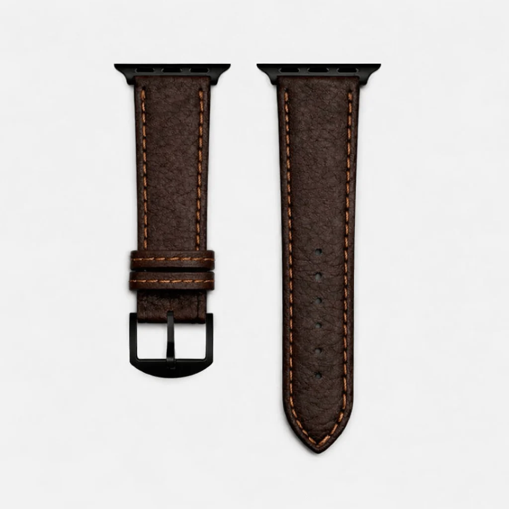 Apple Watch Stierlederarmband Torro Modern Dunkelbraun - Image 9