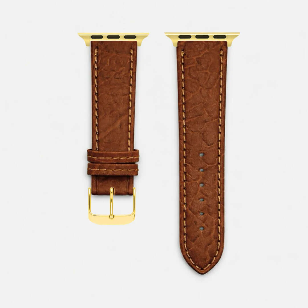Apple Watch Stierlederarmband Torro Modern Hellbraun - Image 10
