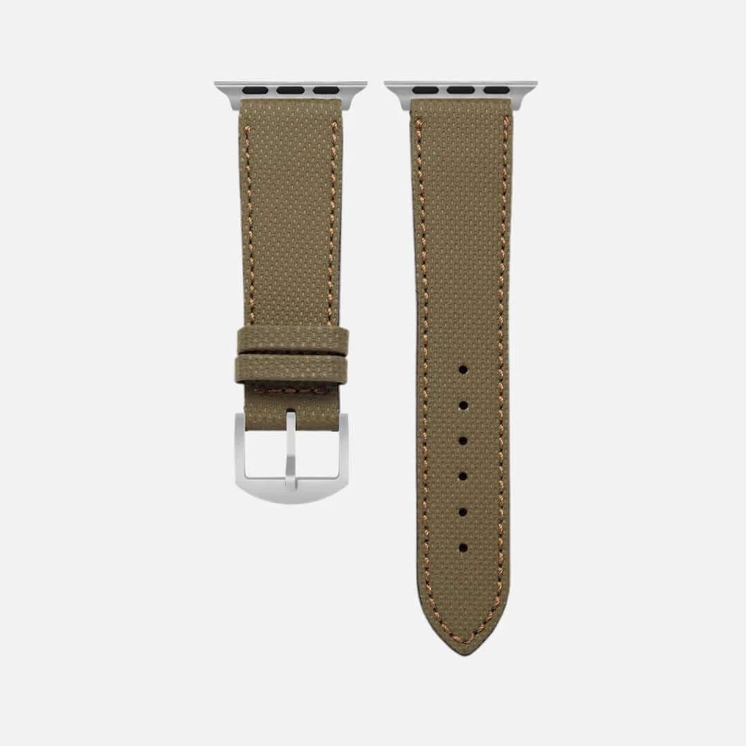 Olivgrünes Apple Watch Lederarmband Wasserfest | Nautilus - Image 17