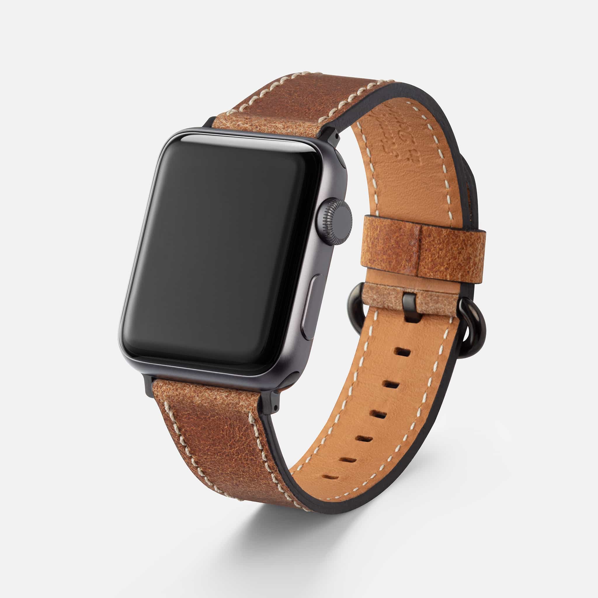 Apple Watch Lederarmband Vintage – Hellbraun - Image 7