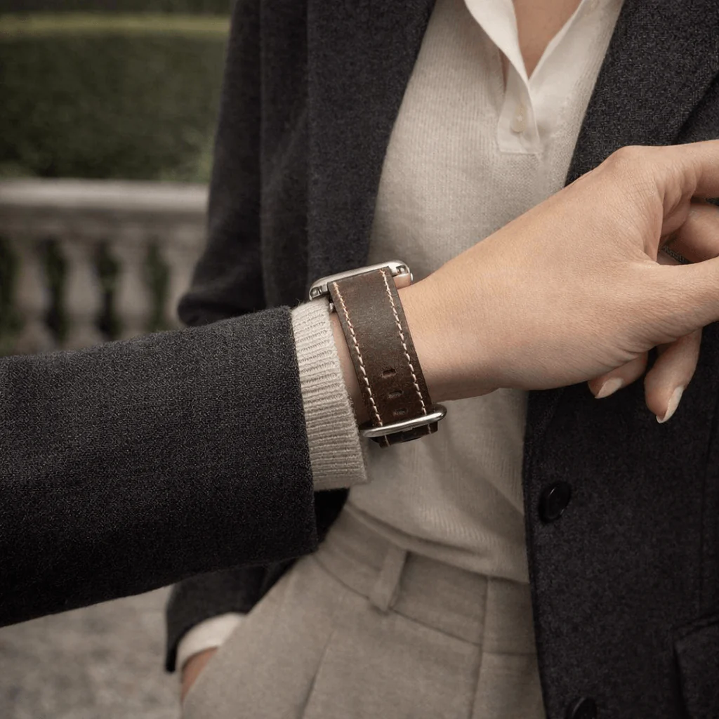 Apple Watch Lederarmband Vintage â Dunkelbraun - Image 4