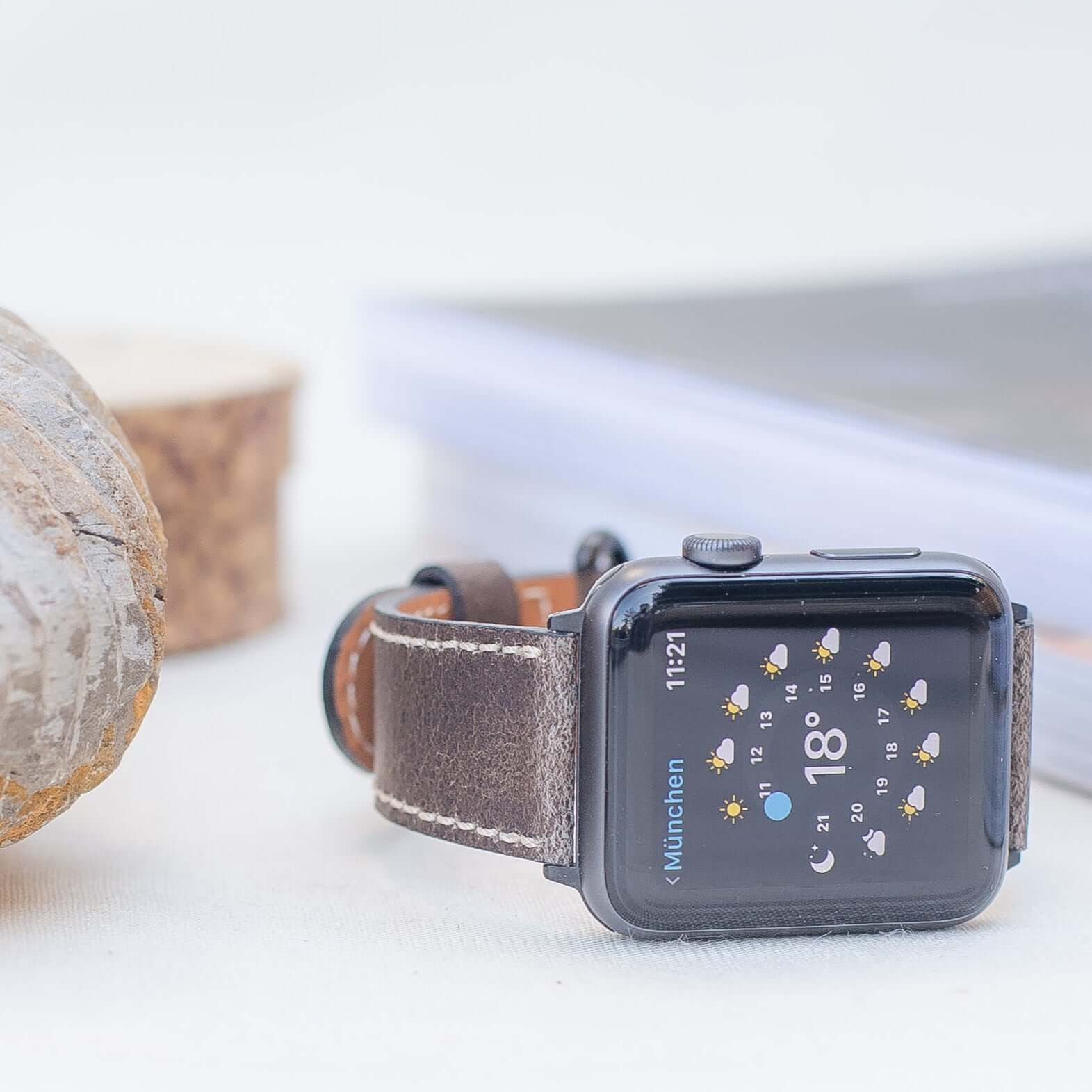 Apple Watch Lederarmband Vintage â Dunkelbraun - Image 6