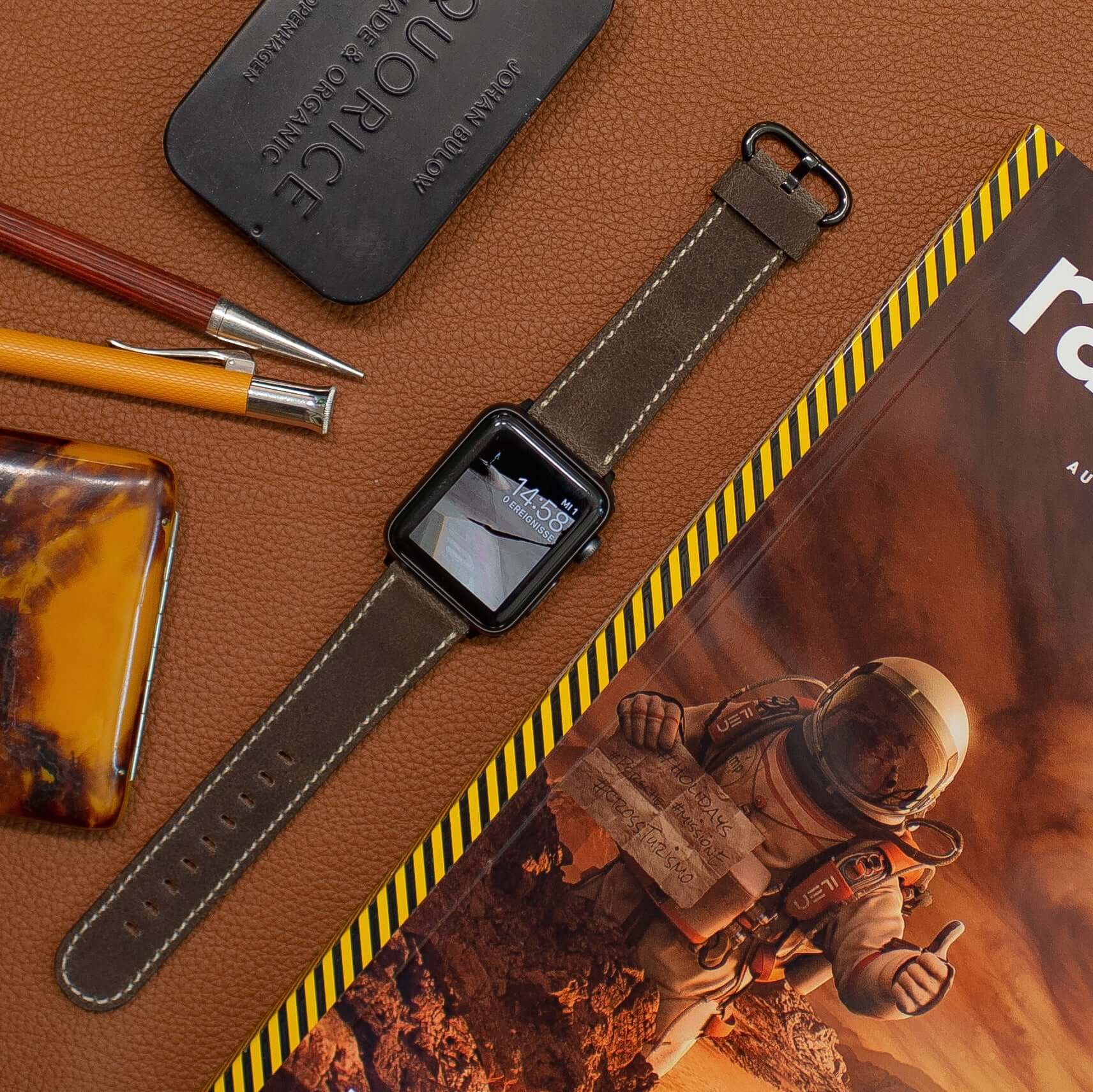 Apple Watch Lederarmband Vintage â Dunkelbraun - Image 7