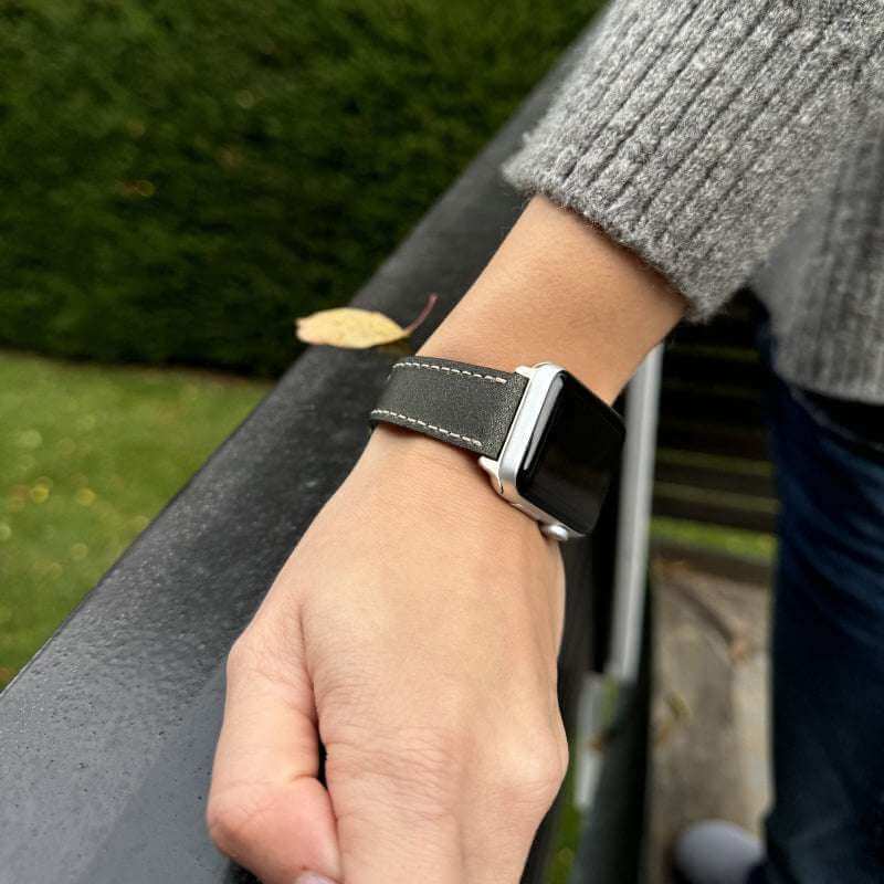 Apple Watch Lederarmband Vintage – Dunkelgrün - Image 4
