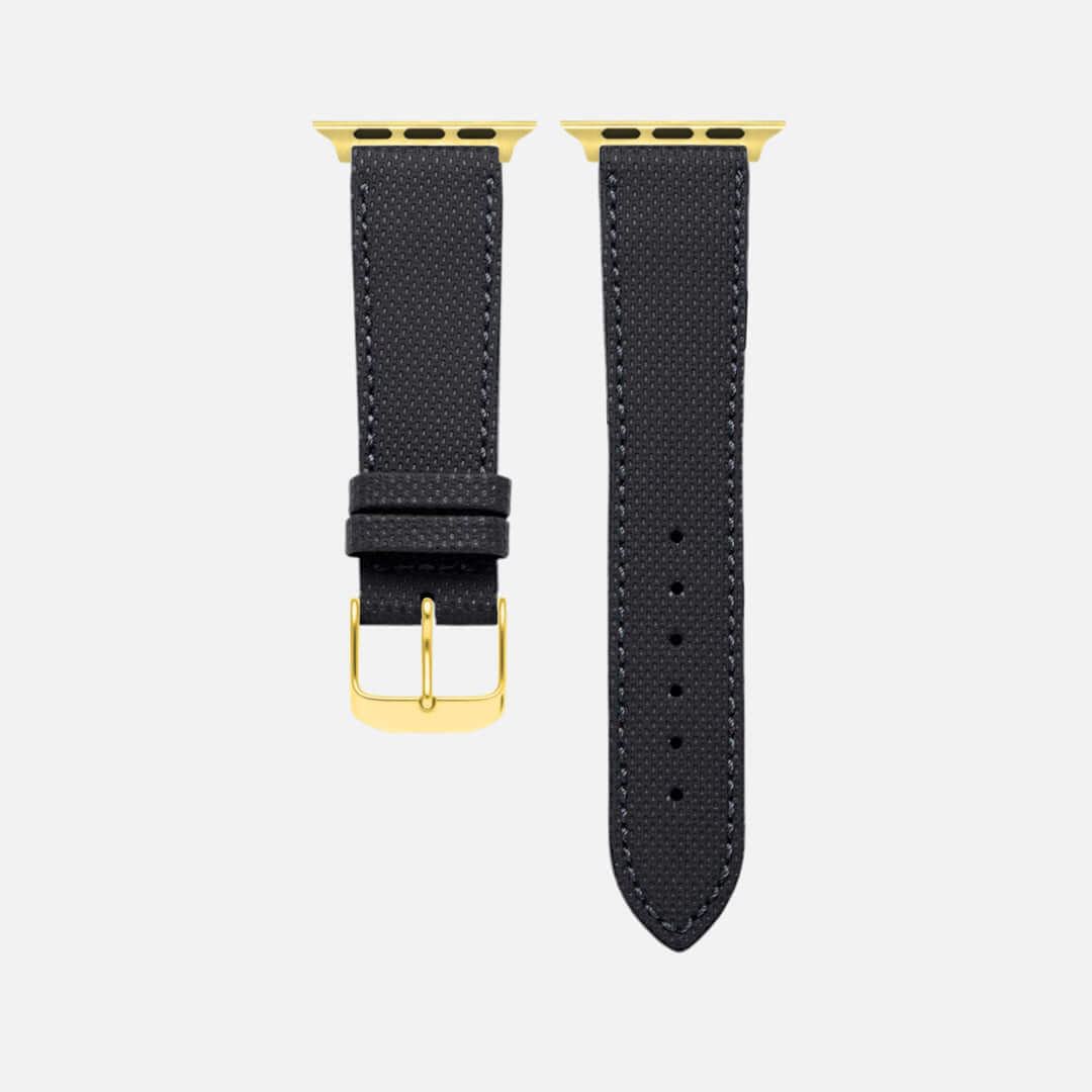 Nautilus Apple Watch Lederarmband – Schwarz, Wasserfest - Image 12