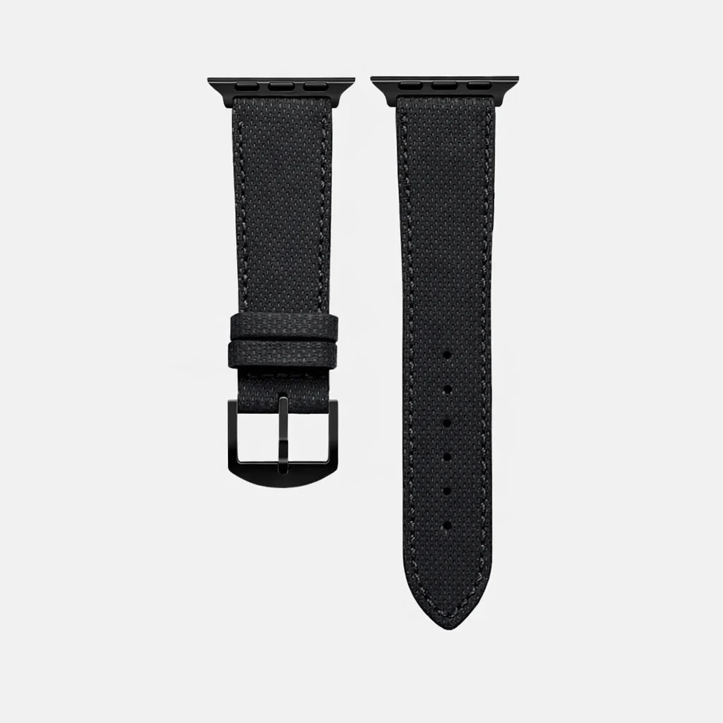 Nautilus Apple Watch Lederarmband – Schwarz, Wasserfest - Image 13