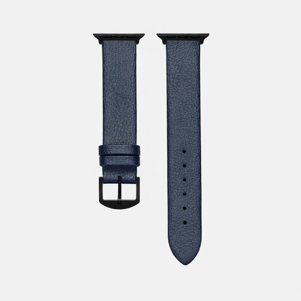 Apple Watch Lederarmband Vegan aus Weinleder – Blau - Image 11