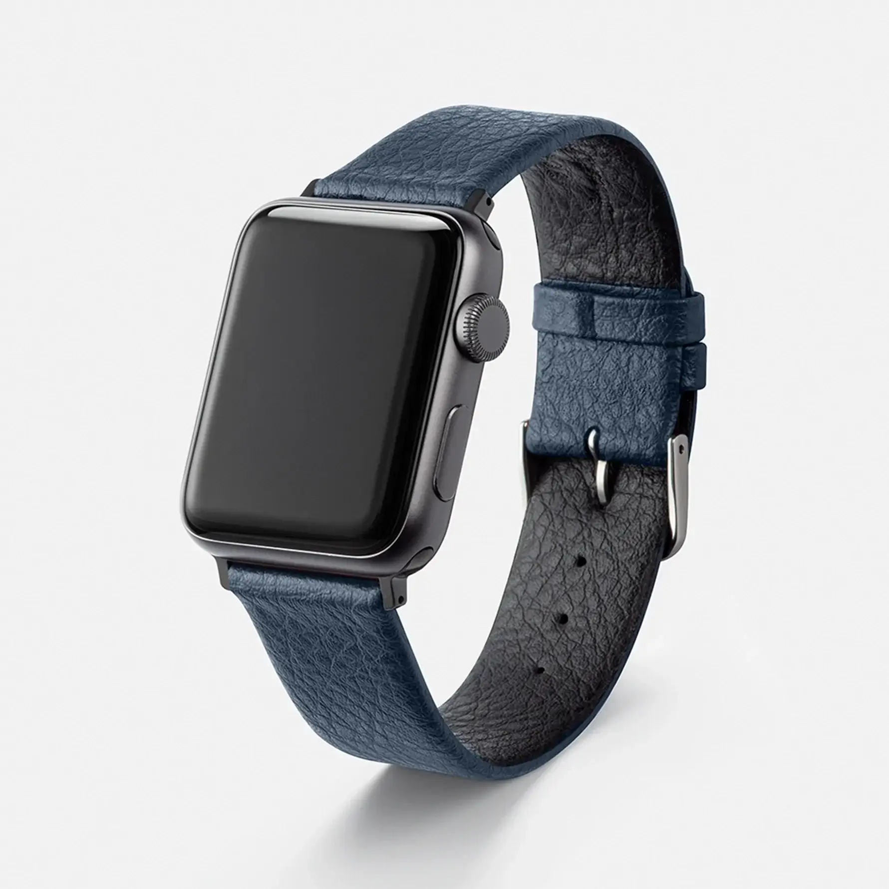 Apple Watch Lederarmband Vegan aus Weinleder – Blau - Image 3
