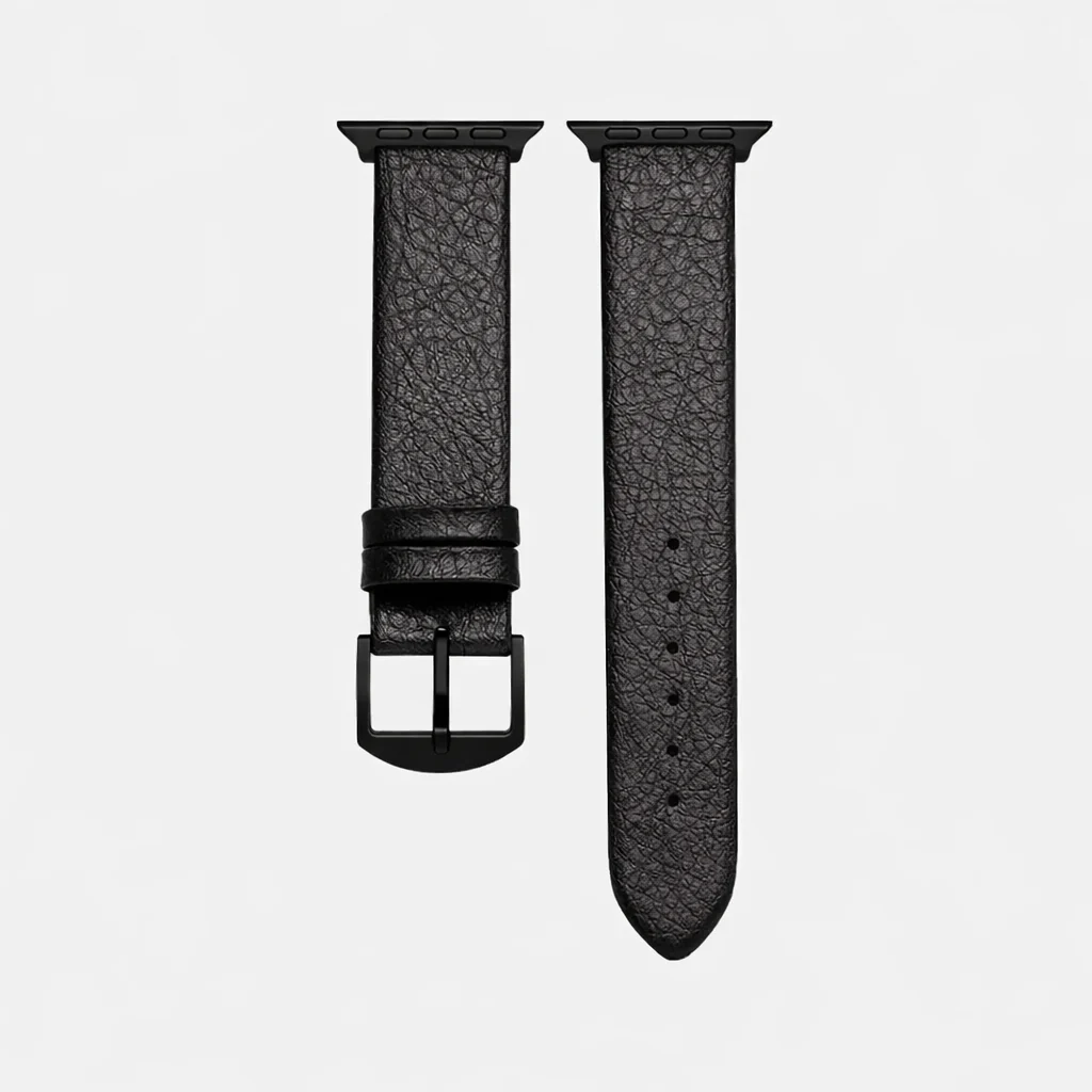 Apple Watch Lederarmband Vegan aus Weinleder – Schwarz - Image 10