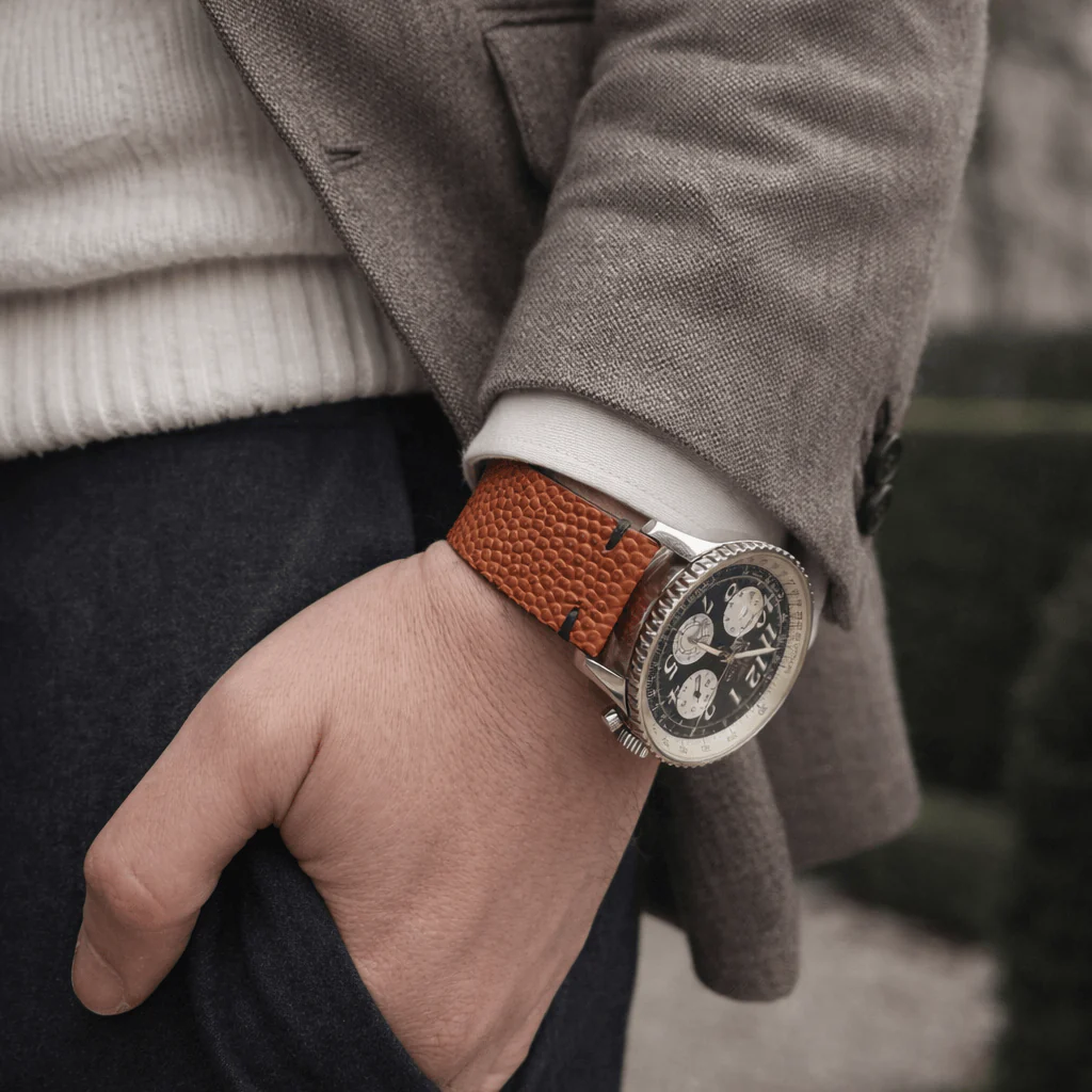 Courtside – Uhrenarmband Handgefertigt aus original Horween Basketballleder - Image 2