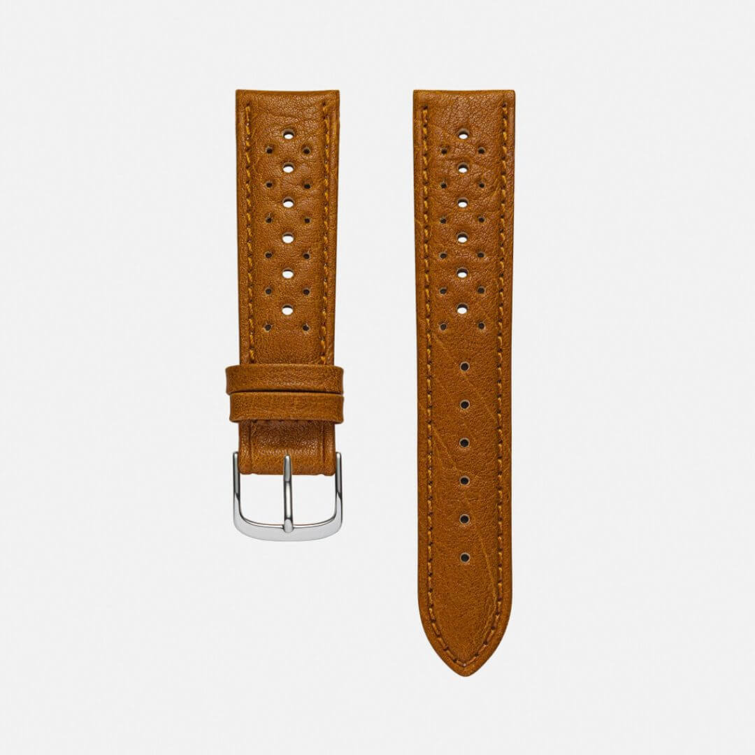 Monza – Uhrenarmband aus Leder im Racing-Stil mit Lochung