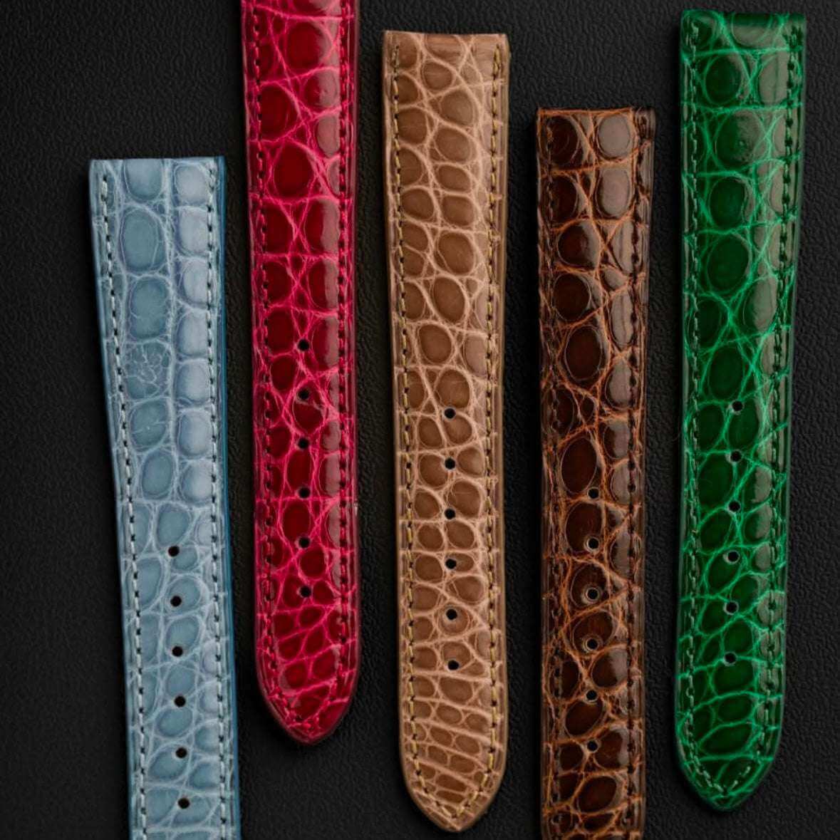 Bright â Uhrenarmband aus glĂ€nzendem Alligatorleder aus Louisiana - Image 30