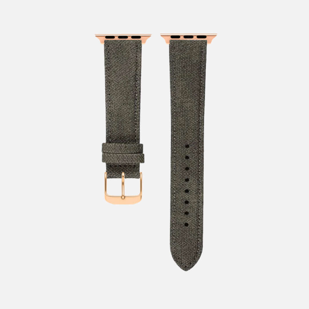 Graues Canvas Apple Watch Band Baumwolle - Image 7