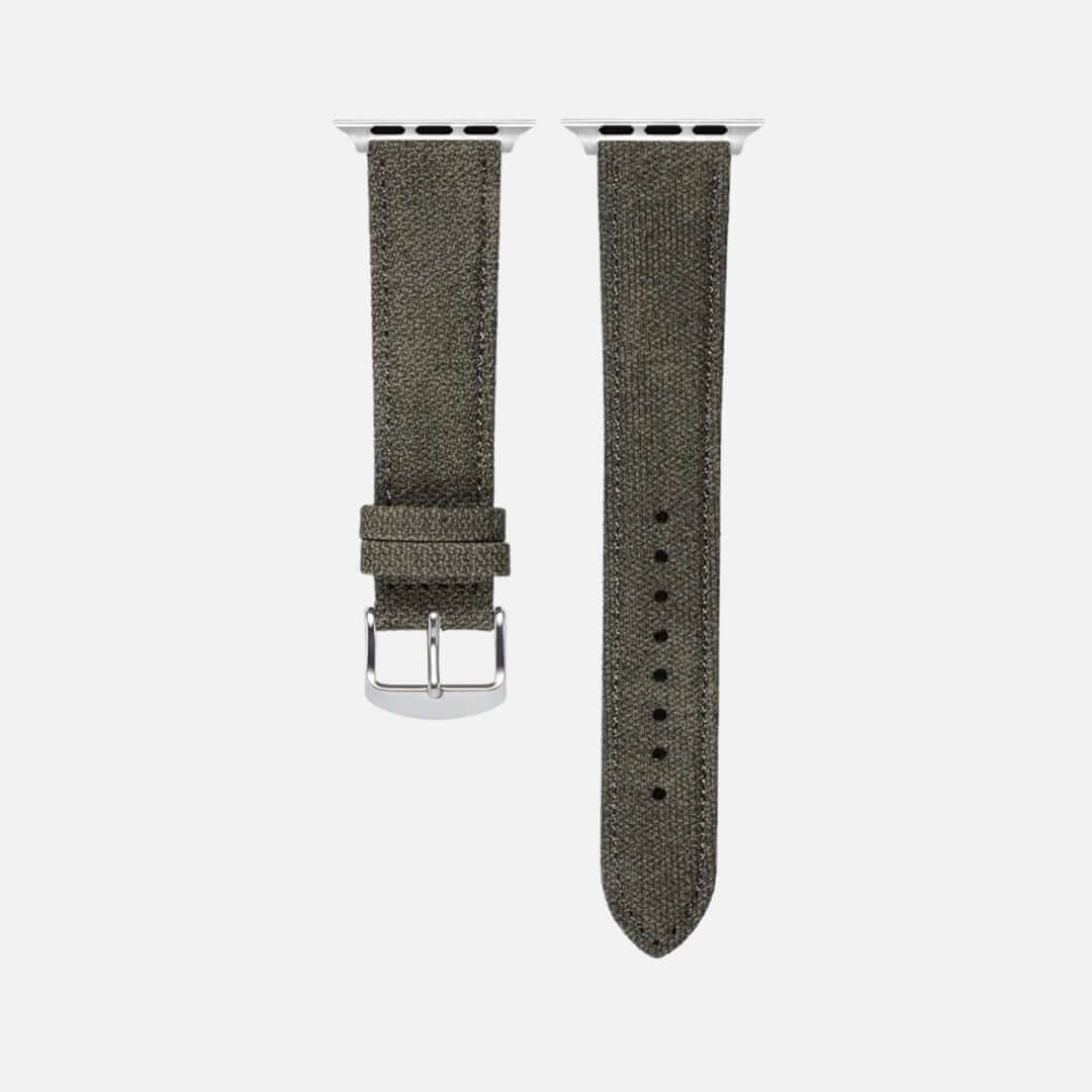 Graues Canvas Apple Watch Band Baumwolle - Image 8