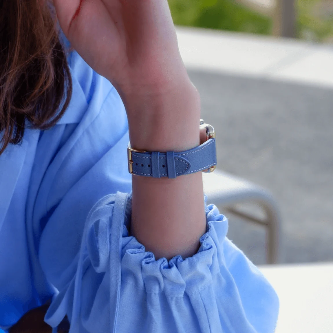 Hellblau kurzes Apple Watch Armband- Biarritz - Image 3
