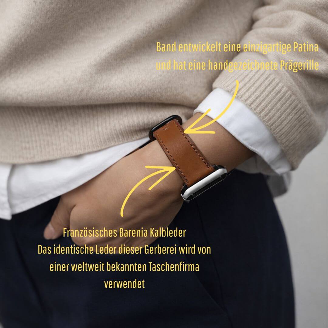 Sattelbraunes Apple Watch Armband Leder - Bidart - Image 2