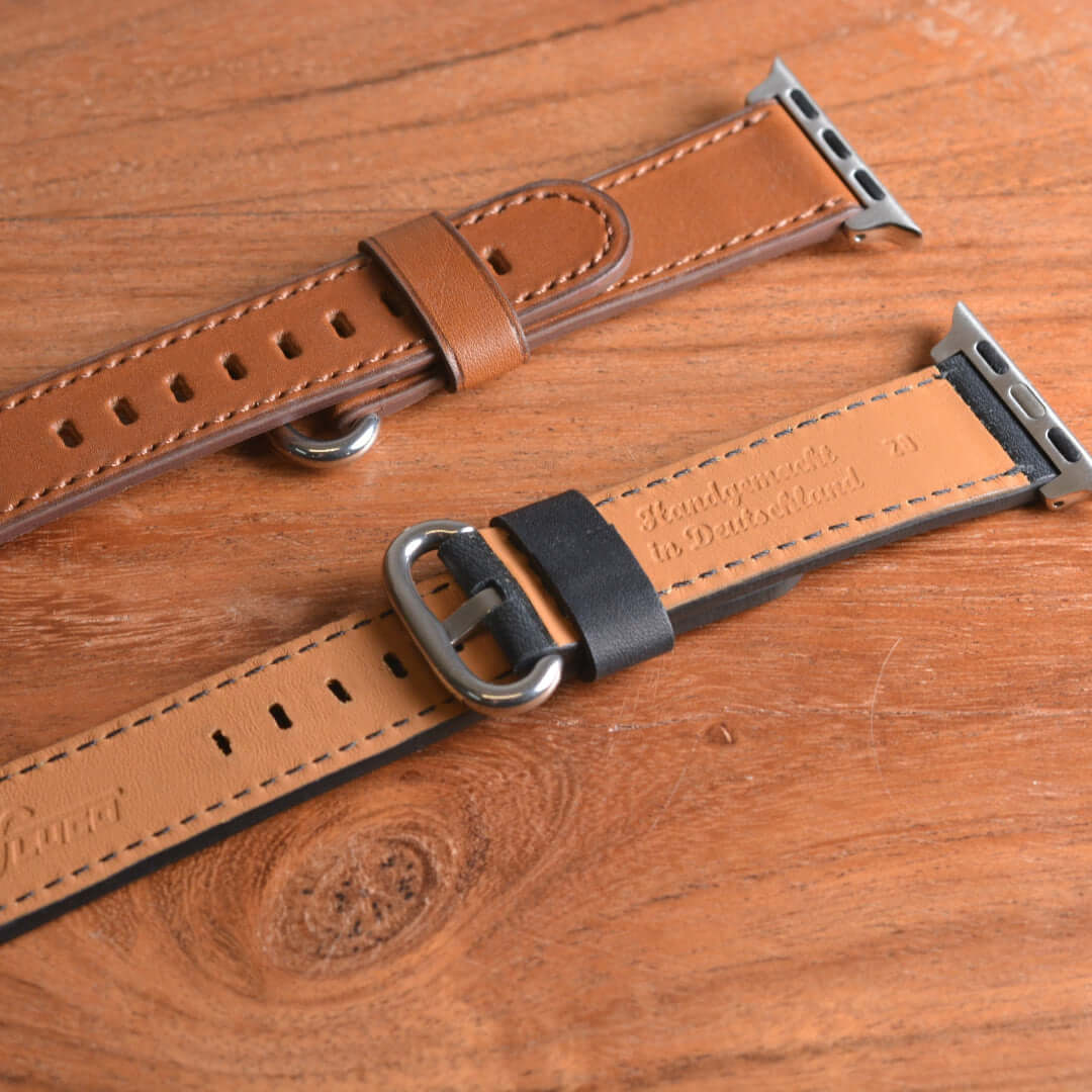 Schwarzes Apple Watch Armband Leder - Bidart - Image 8