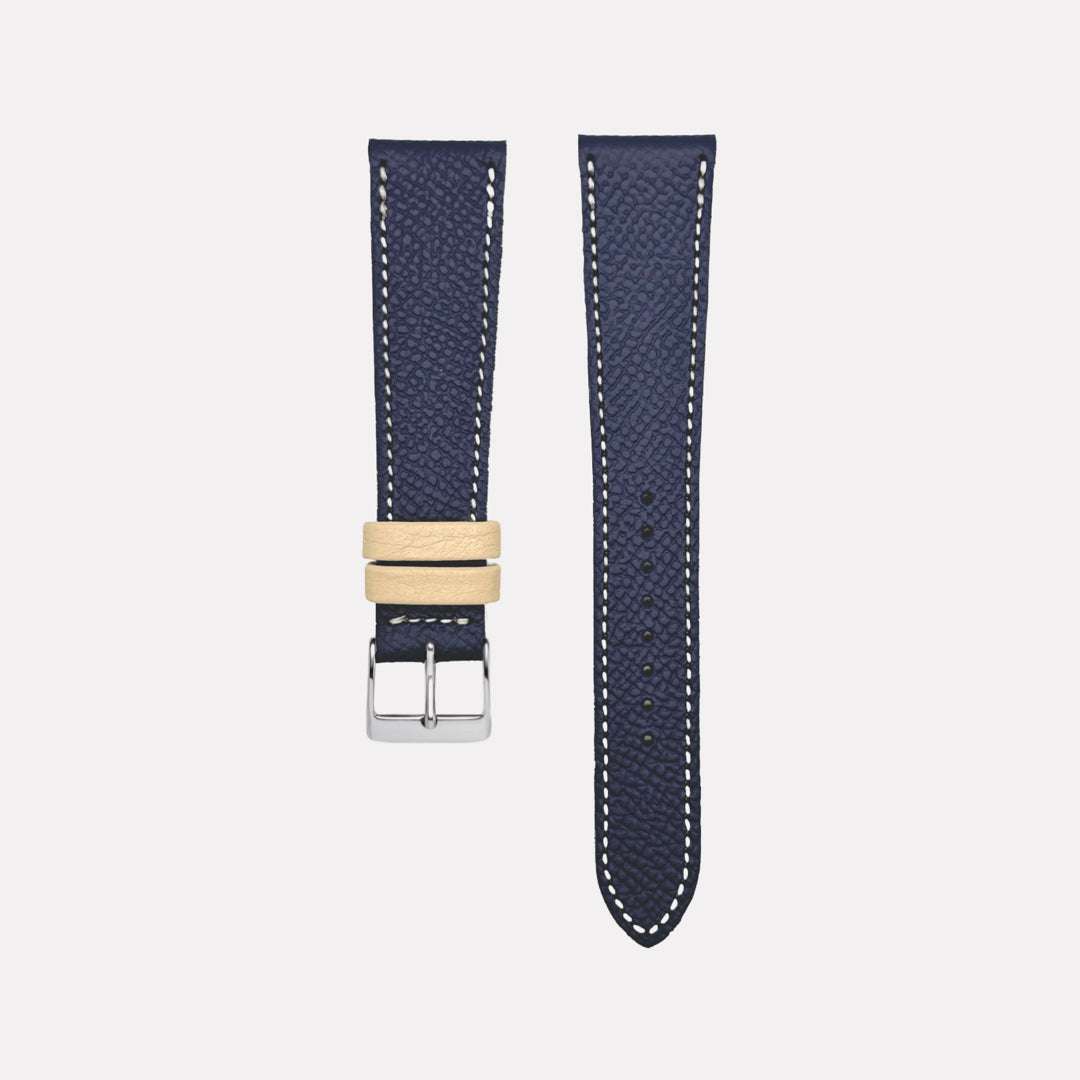 Epsom – Armband aus edlem Kalbleder mit beigen Akzenten - Image 9