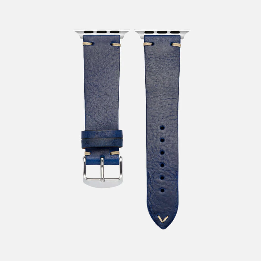 Hunter Apple Watch Armband Leder Blau - Image 10