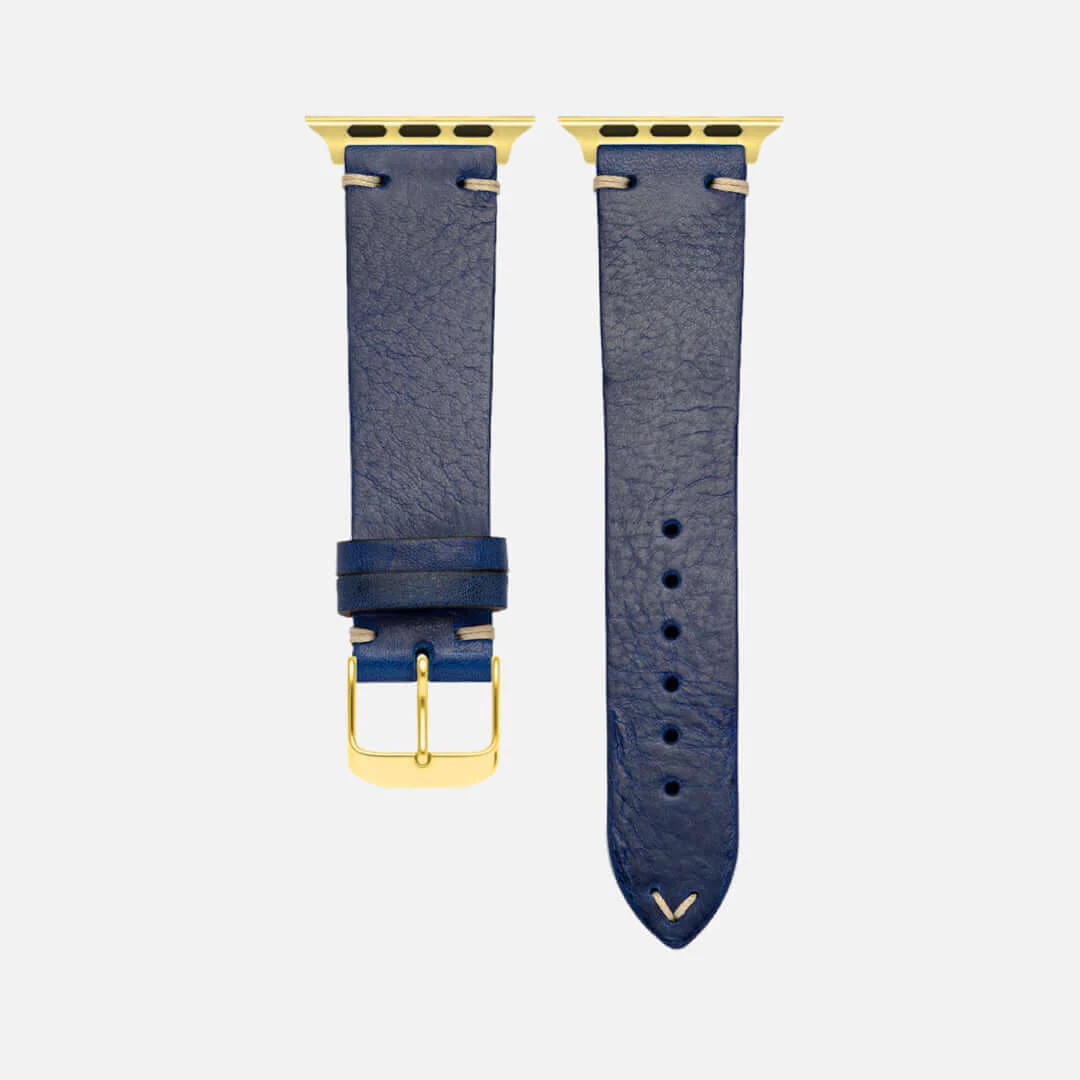 Hunter Apple Watch Armband Leder Blau - Image 11