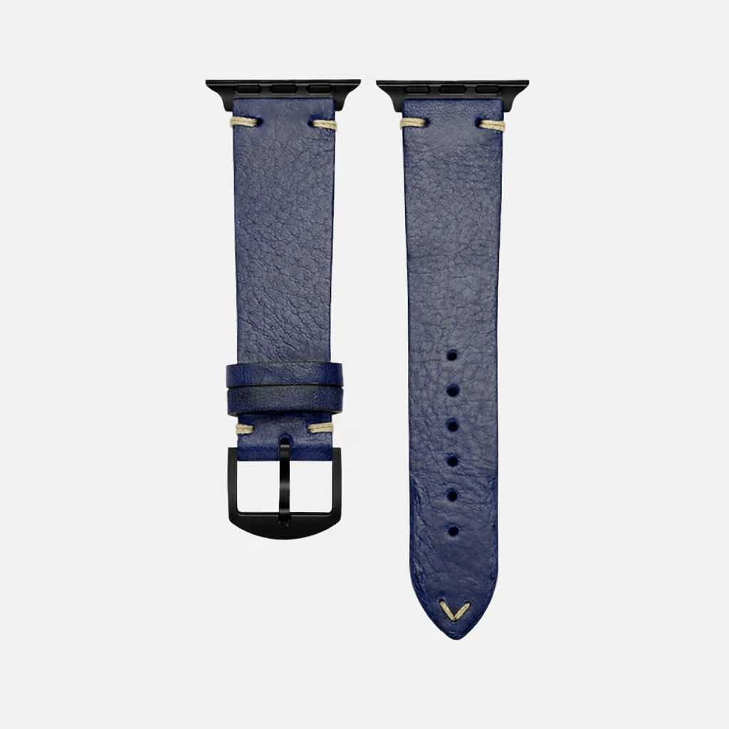 Hunter Apple Watch Armband Leder Blau - Image 12