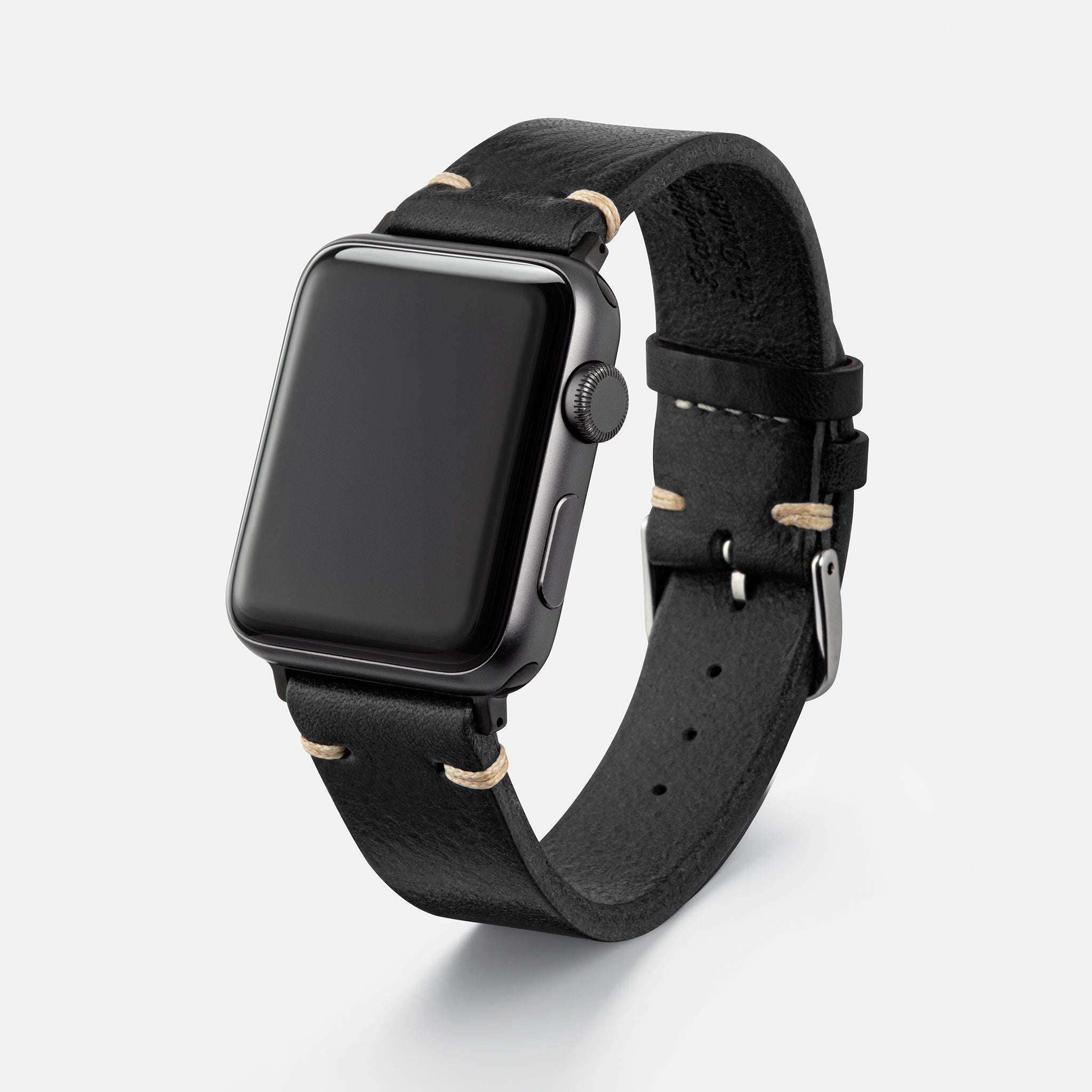 Hunter Apple Watch Armband Leder Schwarz - Image 7