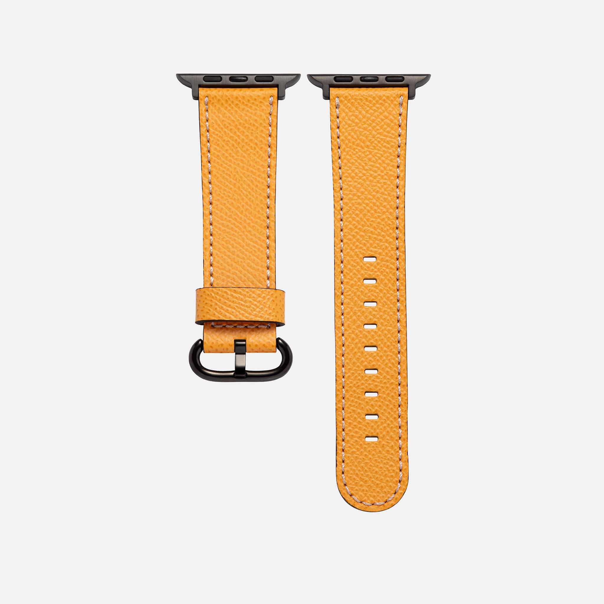 Luxuriöses Apple Watch Lederarmband Damen Cupertino Gelb
