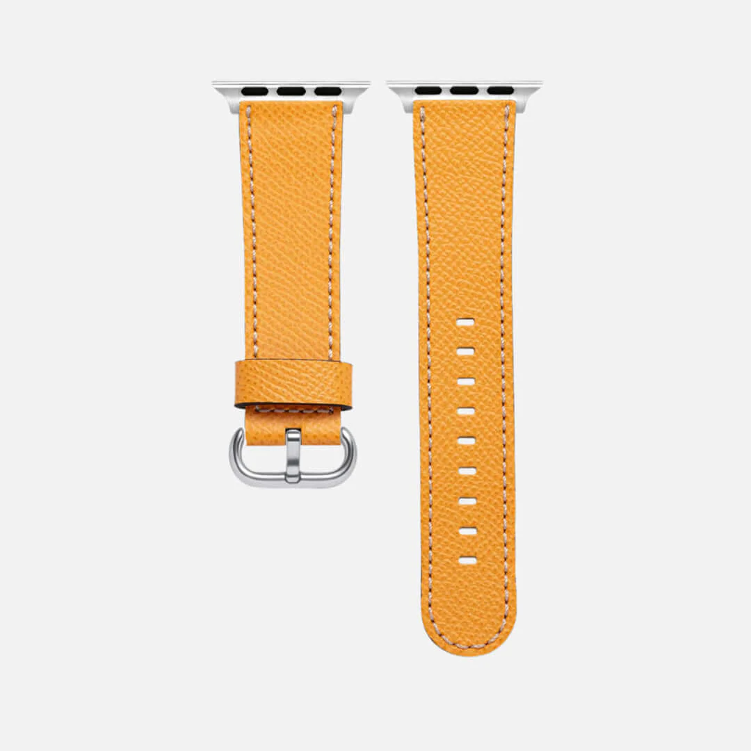 Luxuriöses Apple Watch Lederarmband Damen Cupertino Gelb - Image 16