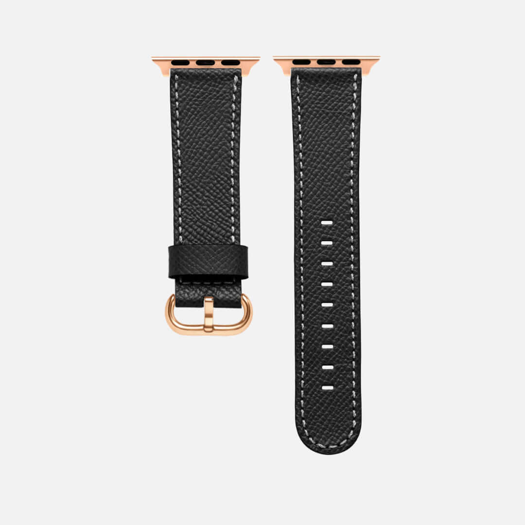 Luxuriöses Apple Watch Lederarmband Damen Cupertino Schwarz - Image 9