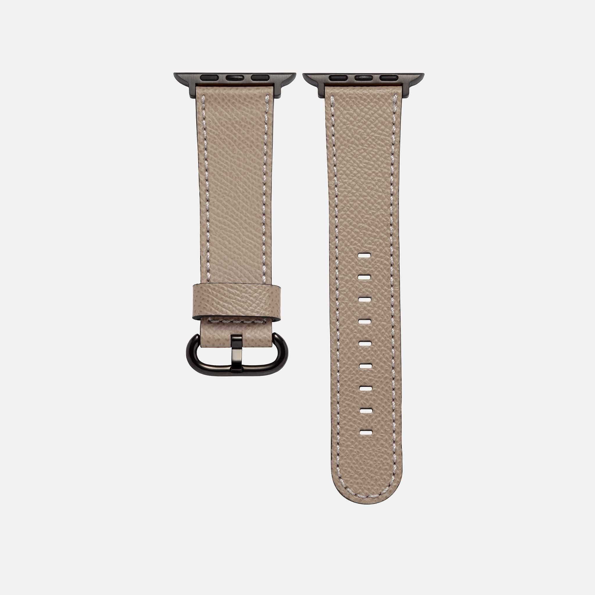 Luxuriöses Apple Watch Lederarmband Damen Cupertino Taupe