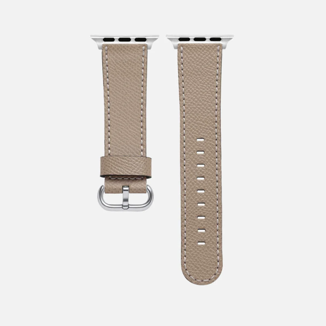 Luxuriöses Apple Watch Lederarmband Damen Cupertino Taupe - Image 11