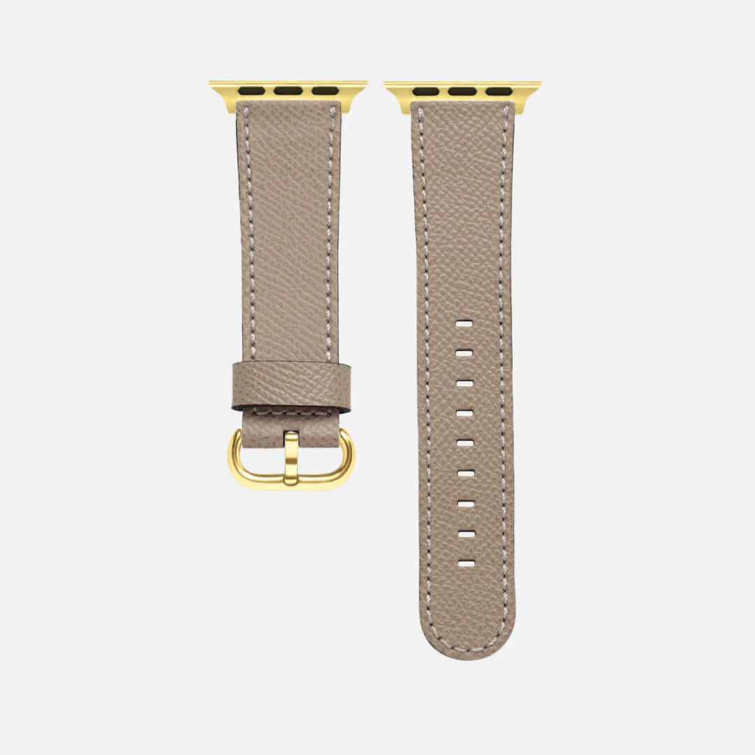 Luxuriöses Apple Watch Lederarmband Damen Cupertino Taupe - Image 12