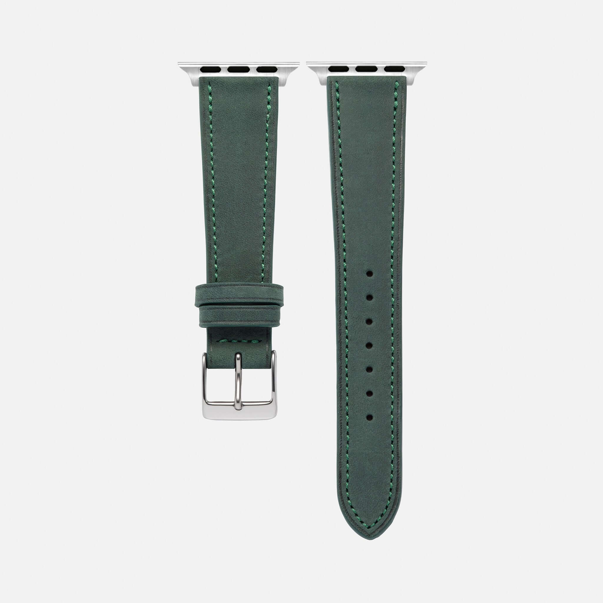 Mountain Apple Watch Lederarmband – Dunkelgrün - Image 9