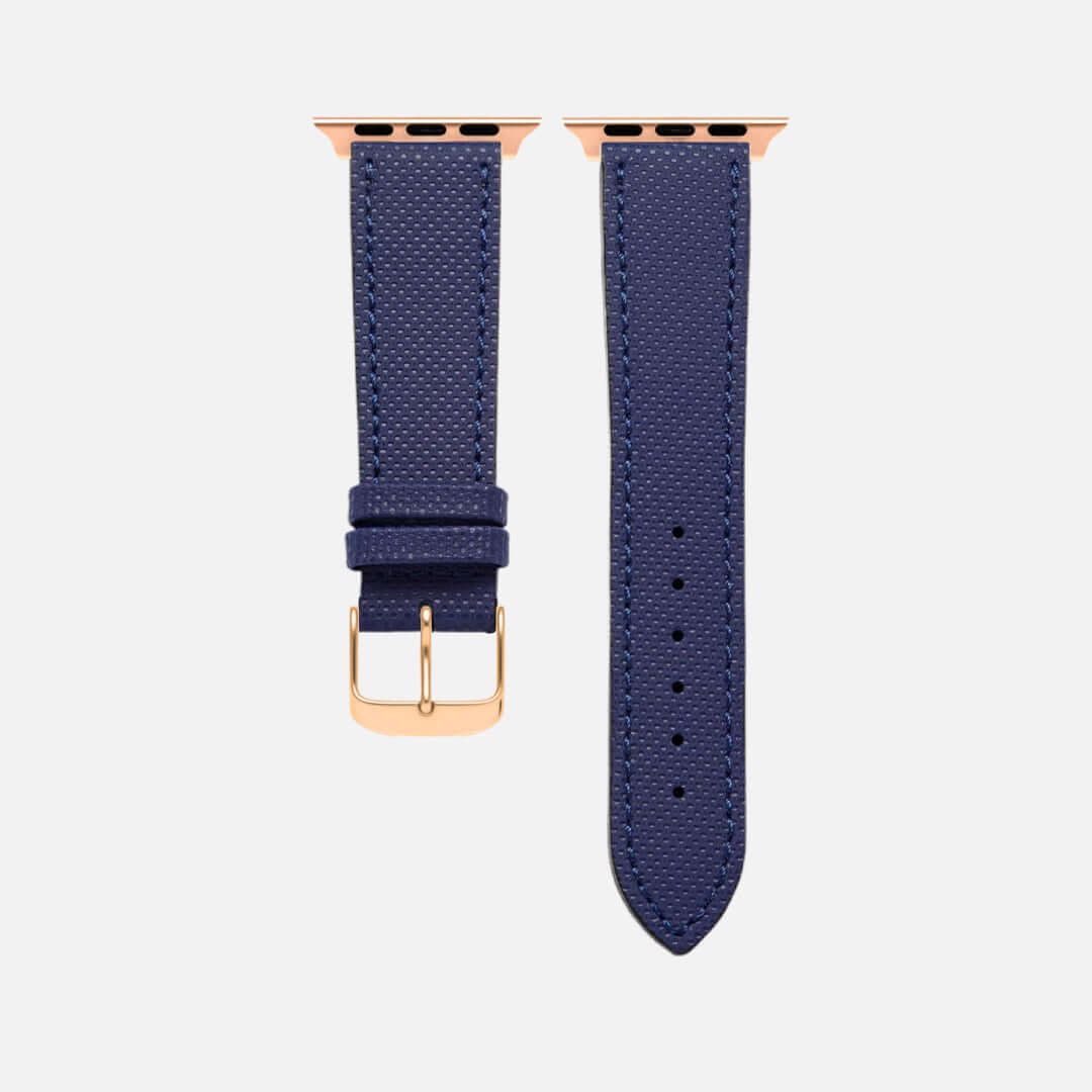 Navyblaues Apple Watch Lederarmband Wasserfest | Nautilus - Image 9