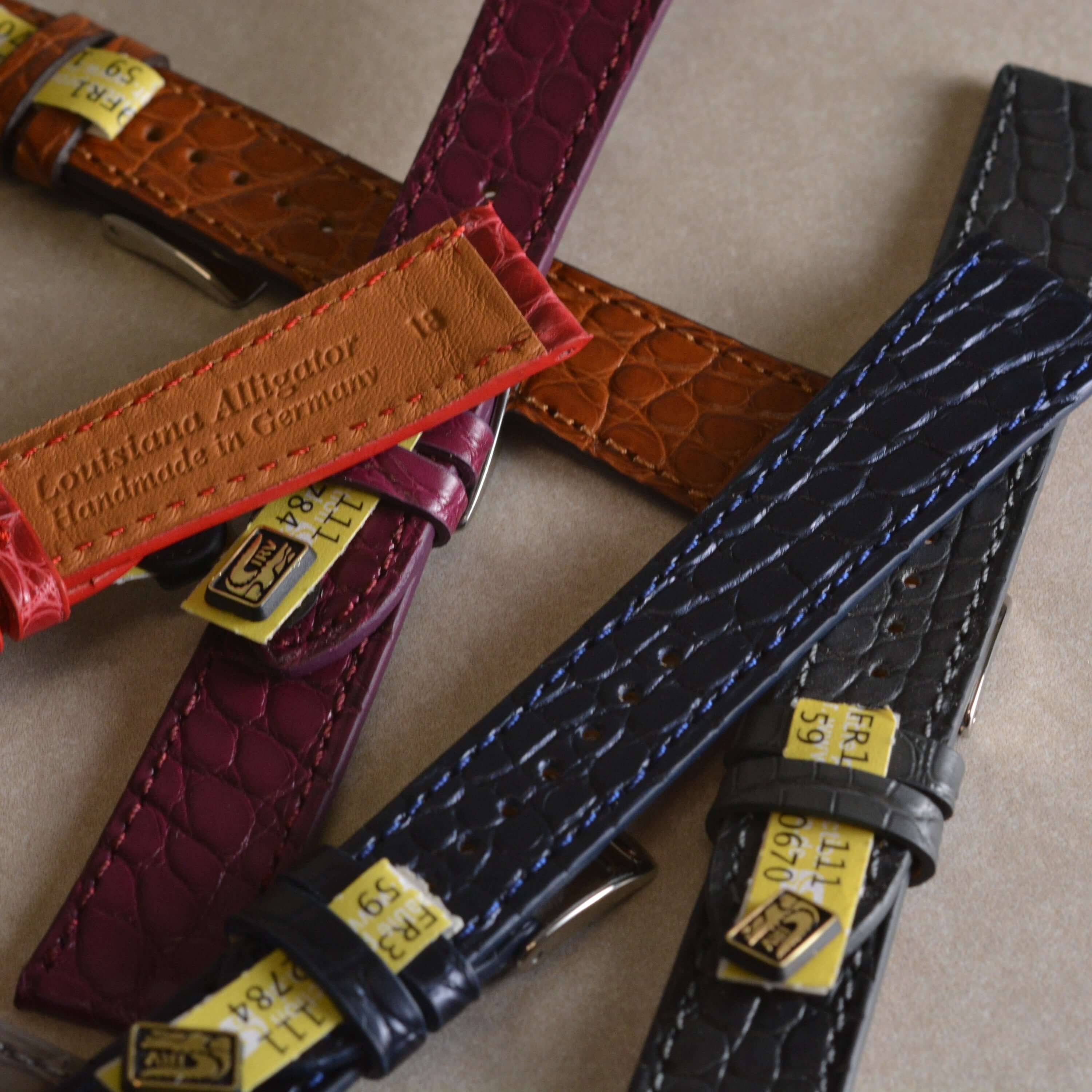 New Orleans – Flaches Uhrenarmband aus Louisiana-Alligatorleder kurze Länge 18mm - Image 13