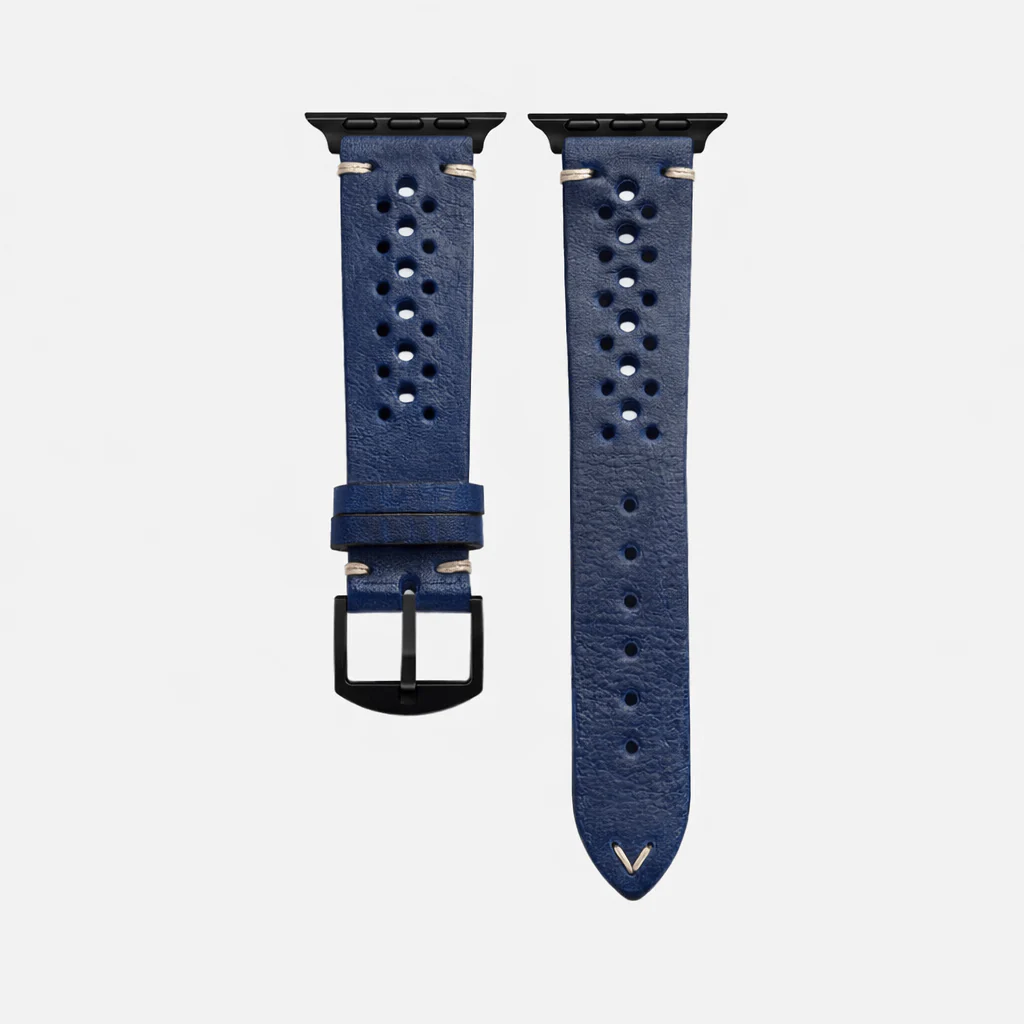 Rallye Lederband für Apple Watch – Blau - Image 13