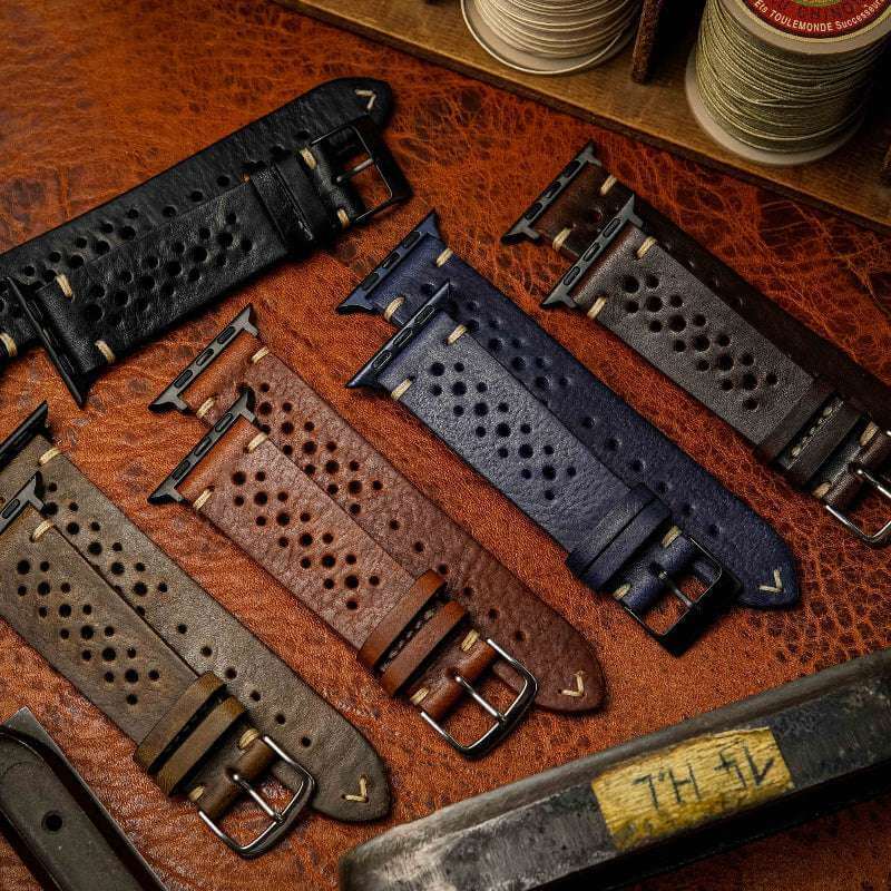 Rallye Lederband fĂŒr Apple Watch Dunkelbraun - Image 7
