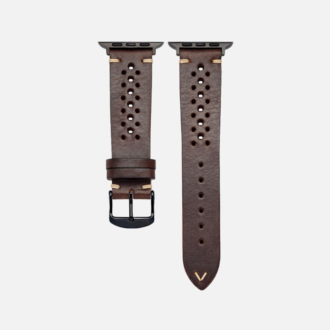 Rallye Lederband fĂŒr Apple Watch Dunkelbraun - Image 9