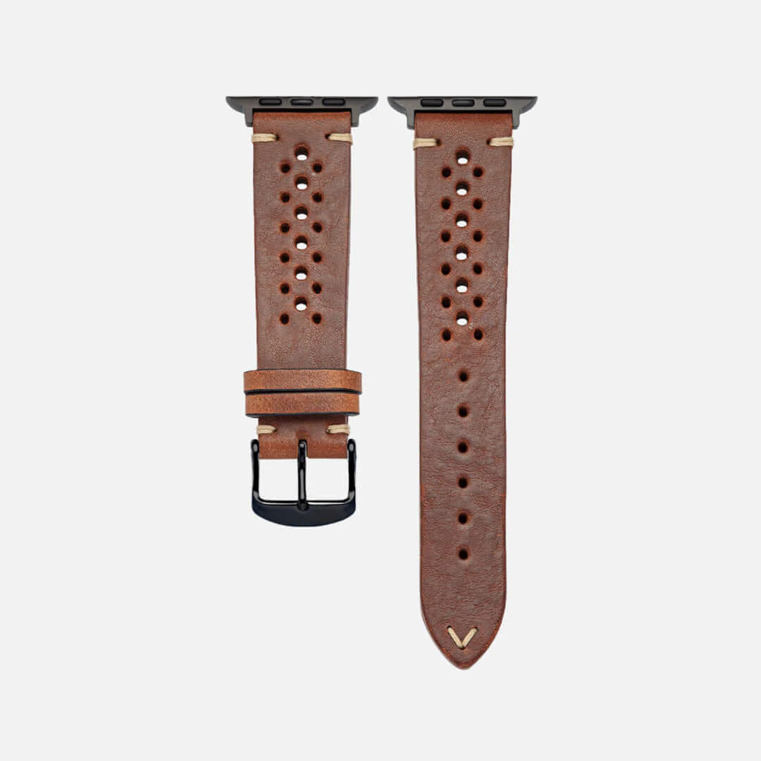 Rallye Lederband für Apple Watch – Hellbraun - Image 7