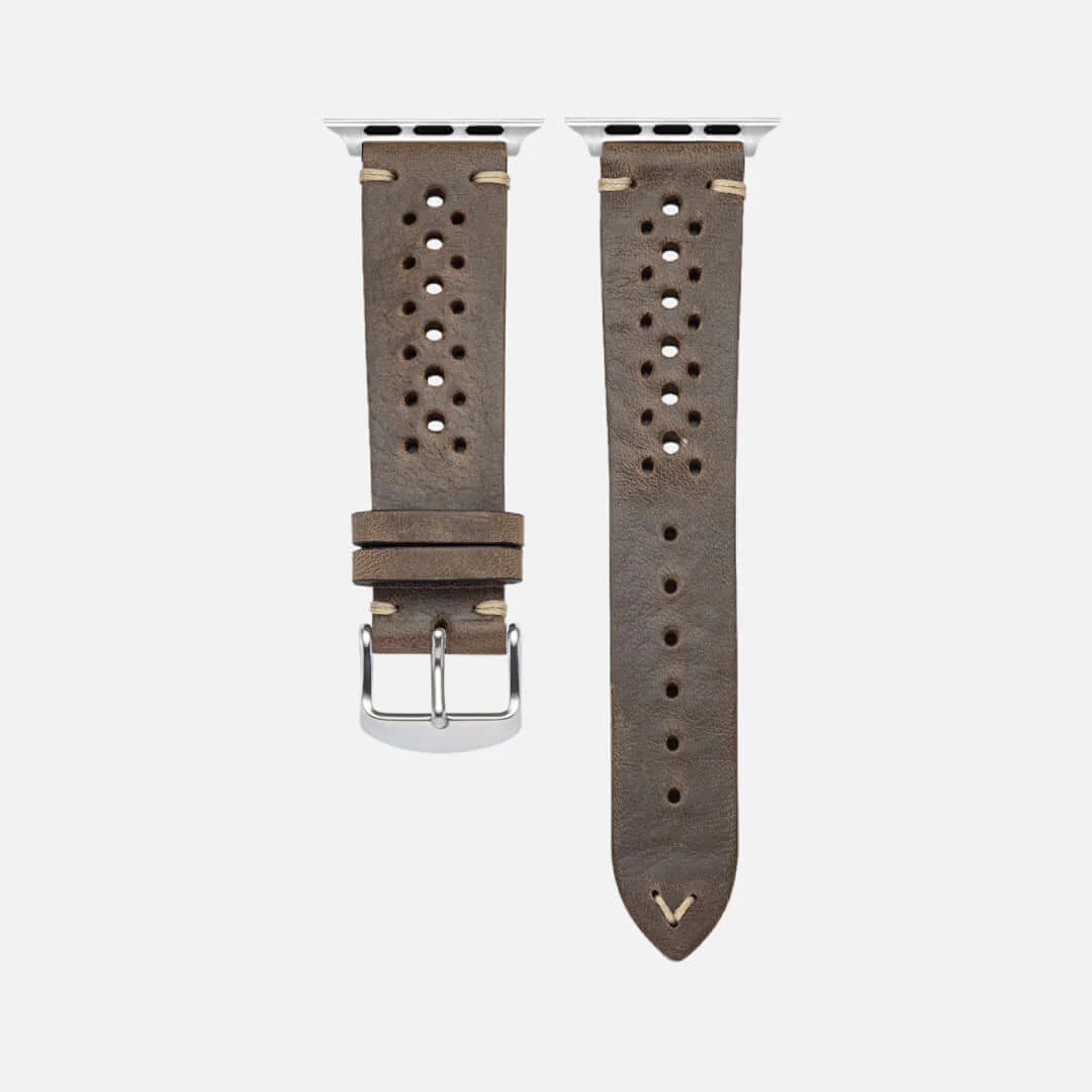 Rallye Lederband für Apple Watch – Olivgrün - Image 7