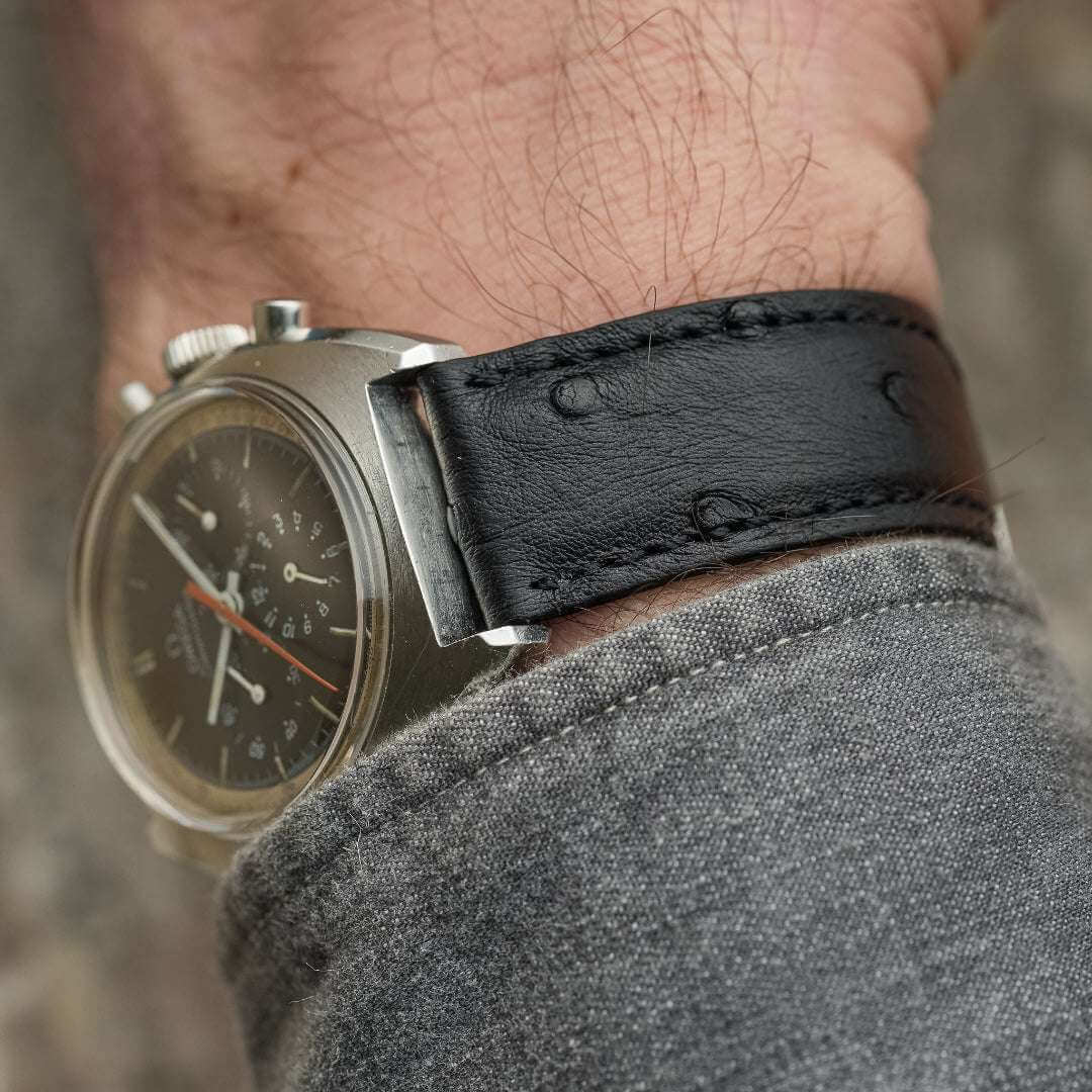 Johannesburg – Uhrenarmband aus feinem Straußenleder - Image 2