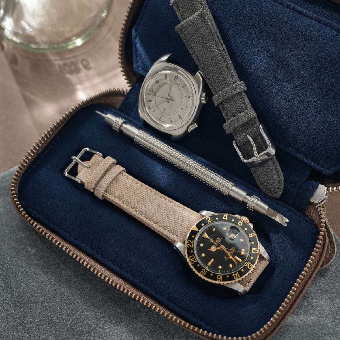 Uhren Case Prestige aus deutschem Togoleder Für 2 Uhren - Image 16