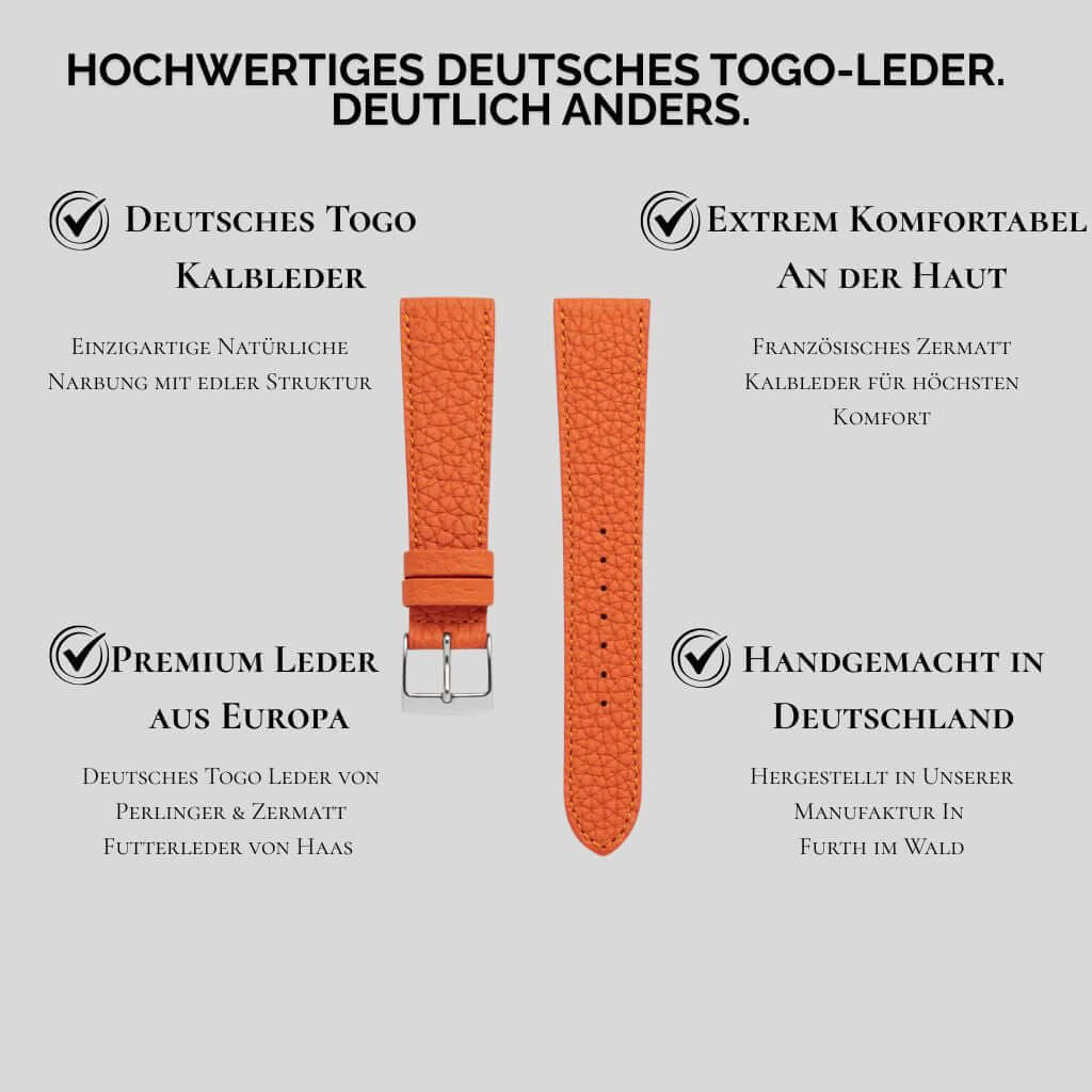Deauville – Uhrenarmband aus  deutschem Togoleder - Image 17